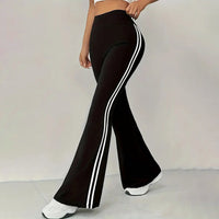 🎁New arrival 50% OFF💥 High-Waist Side Stripe Flared Pants