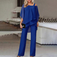 🎁New Arrival 50% OFF💥Women’s Irregular Chiffon Tops & Wide-Leg Pants Set