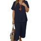 🎁New arrival 40% OFF💥 Women's Casual Short Sleeve Top & Wide Leg Pants Set