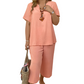 🎁New arrival 40% OFF💥 Women's Casual Short Sleeve Top & Wide Leg Pants Set
