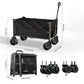 🚚🏕️ LIMITED-TIME 53% OFF! Heavy-Duty Collapsible Wagon Cart – 130L Capacity, 80kg Load & All-Terrain Wheels