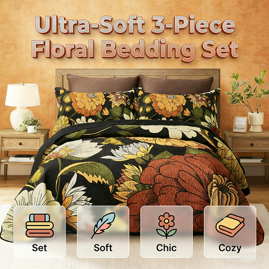 🎁New arrival 50% OFF💥Retro Floral Bedding 3-Piece Set