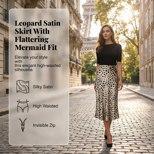 🔥2026 Hot sale 40% OFF🔥Leopard Print Stain Midi Skirt