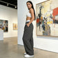 🥳2026 HOT SALE🥳💞50K+ SOLD!🌿 Women's Wide-Leg Suit Pants with Contrast Waistband