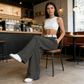 🥳2026 HOT SALE🥳💞50K+ SOLD!🌿 Women's Wide-Leg Suit Pants with Contrast Waistband