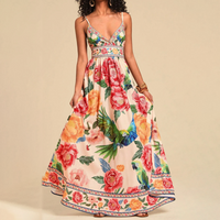 🥳SUMMER HOT SALE🥳💞50K+ SOLD!💥50% OFF! 🔥V-Neck Spaghetti Strap Summer Maxi Dress