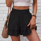 📢📢40% OFF !! ⏰ Solid Color Stretch Waist Layered Short Skirt