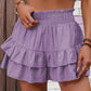 📢📢40% OFF !! ⏰ Solid Color Stretch Waist Layered Short Skirt