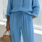 🌸New Arrival 40%OFF💖Women’s Chic Faux-Linen Two-Piece Outfit