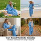 🌸New Arrival 40%OFF💖Women’s Chic Faux-Linen Two-Piece Outfit