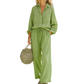 🌸New Arrival 40%OFF💖Women’s Chic Faux-Linen Two-Piece Outfit