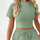 🎁New arrival 50% OFF💥 Women's Summer Casual Short Sleeve and Athletic Shorts 2-Piece Suit