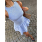 🌷Special Price Only ￡17.99!!🌷Sleeveless Gingham Smocked Mini Dress— Free Shipping For Two Pieces