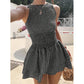 🌷Special Price Only ￡17.99!!🌷Sleeveless Gingham Smocked Mini Dress— Free Shipping For Two Pieces