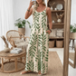 🎁New arrival 50% OFF💥 Women's Leaf Print Spaghetti Strap Jumpsuit