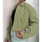 🎁New arrival 50% OFF💥 Women's Solid Cropped Button-Down Jacket