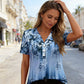 🎁New arrival 50% OFF💥Women's Elegant Floral Printed Short Sleeve Top