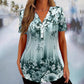 🎁New arrival 50% OFF💥Women's Elegant Floral Printed Short Sleeve Top