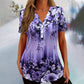 🎁New arrival 50% OFF💥Women's Elegant Floral Printed Short Sleeve Top