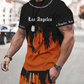 🎁New arrival 50% OFF💥 Men's Graphic Print T-Shirt and Shorts Set— Free Shipping For Two Pieces