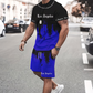 🎁New arrival 50% OFF💥 Men's Graphic Print T-Shirt and Shorts Set— Free Shipping For Two Pieces