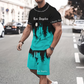 🎁New arrival 50% OFF💥 Men's Graphic Print T-Shirt and Shorts Set— Free Shipping For Two Pieces