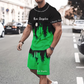 🎁New arrival 50% OFF💥 Men's Graphic Print T-Shirt and Shorts Set— Free Shipping For Two Pieces