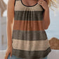 🎁New arrival 50% OFF💥Women's Color Block Striped Tank Top Ruched Neck Sleeveless Tops