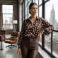 🌸New Arrival 40% OFF🦋✨Women’s Button-Down Polka Dot Shirt