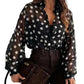 🌸New Arrival 40% OFF🦋✨Women’s Button-Down Polka Dot Shirt