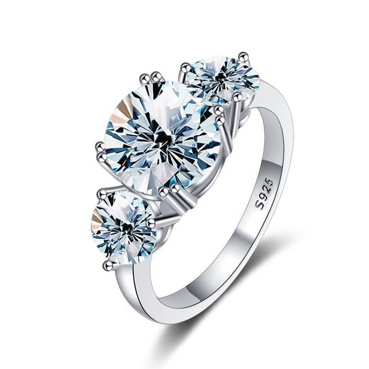 🎁New arrival 40% OFF💥Three Stones Moissanite Engagement Ring