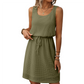 🎁New arrival 50% OFF💥 Women's Sleeveless Waffle Knit Drawstring Waist Dress— Free Shipping For Two Pieces