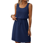 🎁New arrival 50% OFF💥 Women's Sleeveless Waffle Knit Drawstring Waist Dress— Free Shipping For Two Pieces