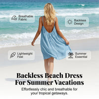 🎁New arrival 50% OFF💥Sexy Backless Cami Dress with Adjustable Drawstring— Free Shipping For Two Pieces