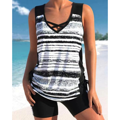 🥳2026 HOT SALE🥳💞50K+ SOLD!🌿🏊‍♀️Women's Printed Two-Piece Tankini Swimsuit