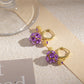 🥳2026 HOT SALE🥳💞50K+ SOLD!💥50% OFF! 🔥Vintage Gold-Plated Hoop Earrings with Purple Crystal Sphere