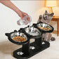 🎁New arrival 50% OFF🐾 Anti-Slip Elevated 3-Bowl Pet Feeder! 🍲🐶🐱