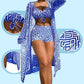 📢📢50% OFF !! ⏰Women's 3-Piece Geometric Print Swimwear Set
