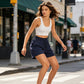 🎁New arrival 40% OFF💥Women's High-Waisted Drawstring Shorts with Pockets