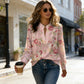 🎁New arrival 50% OFF💥 Women's Floral Print V-Neck Blouse