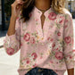 🎁New arrival 50% OFF💥 Women's Floral Print V-Neck Blouse