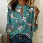 🎁New arrival 50% OFF💥 Women's Floral Print V-Neck Blouse