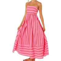 🌞Summer Sale 50% OFF🔥Spaghetti Strap Cut Out Flowy Swing Long Dress