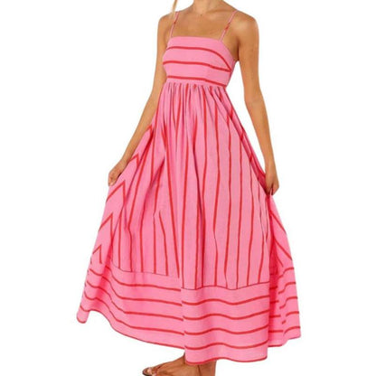 🌞Summer Sale 50% OFF🔥Spaghetti Strap Cut Out Flowy Swing Long Dress