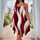 🌟 LIMITED-TIME 52% OFF! 👗 Women's Flowy Double-Strap Midi Dress – Bold Print & Asymmetric Hem 💃
