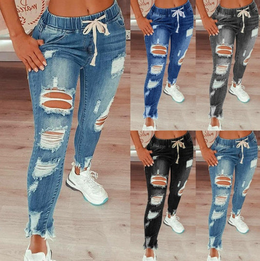 🎁New arrival 40% OFF💥🔥Women's Skinny Stretch Ripped Jeans