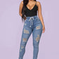 🎁New arrival 40% OFF💥🔥Women's Skinny Stretch Ripped Jeans