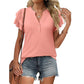 📢📢40% OFF !! ⏰Women's Casual V-Neck Ruffle Short-Sleeved T-Shirt— Free Shipping For Two Pieces