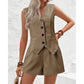 📢📢40% OFF !! ⏰Women's V-Neck Vest & Shorts 2-Piece Set