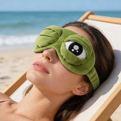 🥳2026 HOT SALE🥳💞50K+ SOLD!🌿Soft Funny Frog 3D Sleep Mask